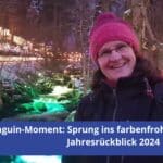 Sprung ins farbenfrohe Wasser