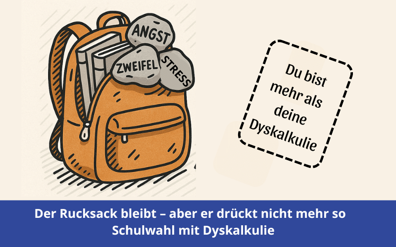 Schulwahl mit Dyskalkulie: Der Rucksack bleibt – aber er drückt nicht mehr so